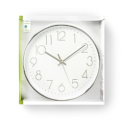 Avis Alpexe Horloge Murale Circulaire | 30 cm de Diamètre | Blanc et Argent