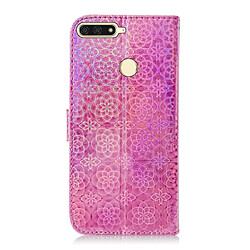 Avis Wewoo Housse Coque Pour Huawei Y6 2018 / Honor 7A Couleur unie Boucle magnétique colorée Flip horizontal en cuir PU avec support et fentes cartes et portefeuille et lanière rose