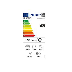 Lave-linge frontal 6kg 1200 tours/min - ESNFA6121WC - SHARP