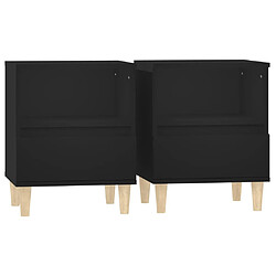 vidaXL Tables de chevet 2 pcs Noir 40x35x50 cm