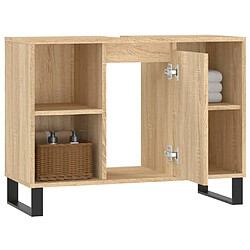 Acheter Maison Chic Armoire salle de bain,Meuble de rangement de salle de bain,Meuble haut chêne sonoma 80x33x60cm bois d'ingénierie -GKD896700