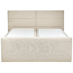 Beliani Lit boxspring en tissu 180 x 200 cm beige ARISTOCRAT pas cher