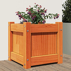 Maison Chic Jardinière,Bac à fleurs - pot de fleur cire marron 31x31x31 cm bois de pin massif -GKD72178