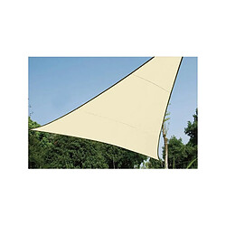 Perel Voile Solaire Perméable - Triangle - 5 X 5 X 5 M - Couleur : Champagne