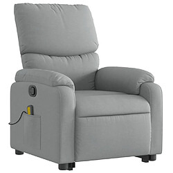 Avis vidaXL Fauteuil de massage inclinable Gris clair Tissu