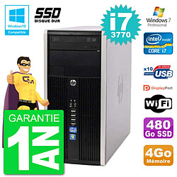 PC HP 6300 MT Intel Core i7-3770 RAM 4Go SSD 480Go Graveur DVD Wifi W7 - Occasion