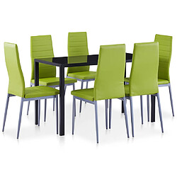 vidaXL Ensemble à dîner 7 pcs Vert