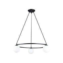 Luminaire Center Suspension Yoli Acier,Verre Noir