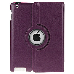 Avis Wewoo Smart Cover Violet pour nouvel iPad 3 Étui en cuir rotatif de 360 degrés avec fonction de veille / réveil et support