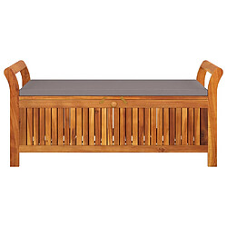 Avis Helloshop26 Banc de jardin meuble de patio d'extérieur terrasse de rangement de jardin avec coussin 126 x 50 x 60 cm bois d'acacia 02_0011807