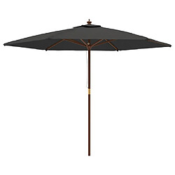 Helloshop26 Parasol de jardin avec mât en bois 299 x 240 cm anthracite 02_0008334