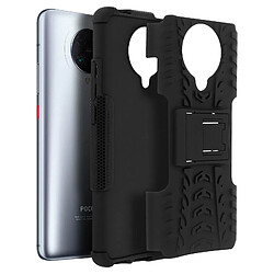 Avizar Coque Xiaomi Poco F2 Pro Protection Semi-rigide Antichoc Béquille Support Noir