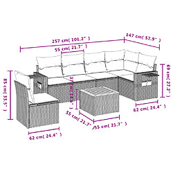 Avis Maison Chic Ensemble Tables et chaises d'extérieur 7pcs avec coussins,Salon de jardin noir résine tressée -GKD243041