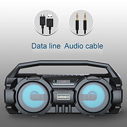 Universal Haut-parleur Bluetooth Portable Puissant Subwoofer Haut-parleur extérieur Radio FM Musique stéréo Surround Machine TF Card MIC | Haut-parleur portable (noir) pas cher