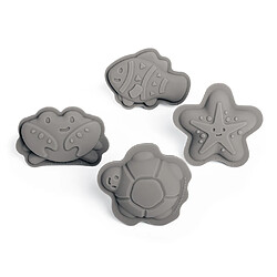 Bigjigs Toys 4 moules à sable en silicone gris