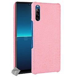 Htdmobiles Coque rigide simili cuir crocodile pour Sony Xperia L4 + film ecran - ROSE