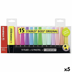 Ensemble de Marqueurs Fluorescents Stabilo Boss Multicouleur (5 Unités)