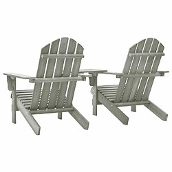 Avis vidaXL Chaises de jardin Adirondack avec table bois de sapin gris