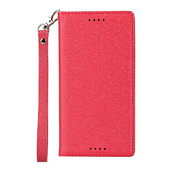 Etui en PU soie avec support rouge pour votre Sony Xperia XZ1 Compact