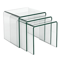 Jeu de 2 tables Alexandra House Living Verre