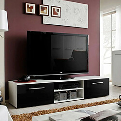 Paris Prix Meuble TV Design Bono II 180cm Noir & Blanc