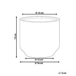 Avis Beliani Vase à fleurs CYME fait à la main Céramique 15 cm Vert menthe