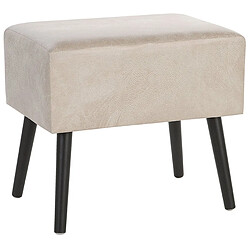 Beliani Table de chevet Cuir PU Beige EUROSTAR pas cher