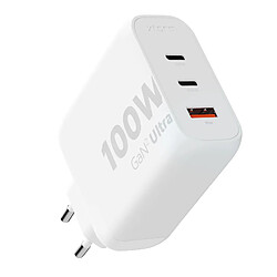 Xtorm Chargeur Secteur GaN² 100W 2 USB C + USB Format Compact Blanc