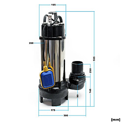 Acheter Helloshop26 Pompe pour eaux sales flotteur broyeur de végétaux 31200l/h 2200 watts 16_0000611