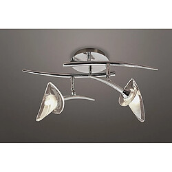 Luminaire Center Spot Flavia 2 Ampoules G9 avec Adjustable Heads, chrome poli