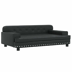 Maison Chic Niche Lit pour chien | Panier couchage pour chien noir 90x53x30 cm similicuir -GKD91826