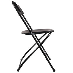 Pegane Lot de 10 chaises pliantes en Polypropylène coloris noir - Longueur 45 x profondeur 49 x hauteur 81,5 cm