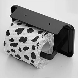 Universal Étagère à papier noir pour matériel de toilette Étagère à téléphone portable pour espace de toilette Étagère à papier en aluminium