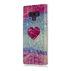 Wewoo Coque Souple Pour Galaxy Note 9 Motif de dessin coloré Fabrication IMD Étui de protection en TPU cœur rouge