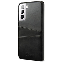 Coque en TPU + PU avec porte-cartes noir pour votre Samsung Galaxy S21 5G