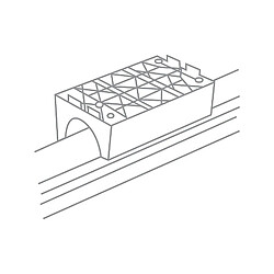 Festool Patin profilé à fixation Velcro 80 x 133 mm rayon 25 mm concave pour ponceuse FES0205 Référence FES087