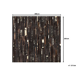 Beliani Tapis en peau de vache marron 200 x 200 cm ARTVIN