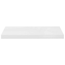 Maison Chic Lot de 4 Étagère murale flottante,Etagère de rangement Blanc brillant 60x23,5x3,8cm MDF -MN67052 pas cher