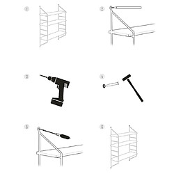 Acheter Étagère en bois suspendue murale 3 couches flottant étagère murale home decor rose