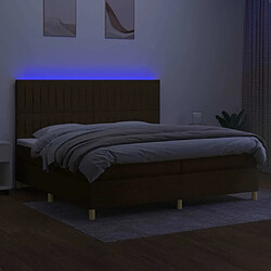 Acheter Sommier à lattes,Cadre à lattes de lit pour Adulte matelas et LED Marron foncé 200x200 cm -MN81591