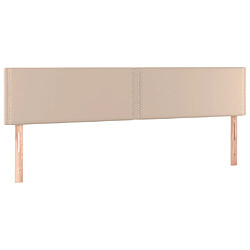 vidaXL Têtes de lit 2 pcs Cappuccino 100x5x78/88 cm Similicuir