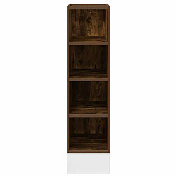 Avis vidaXL Armoire de plancher chêne fumé 20x44,5x81,5cm bois d'ingénierie