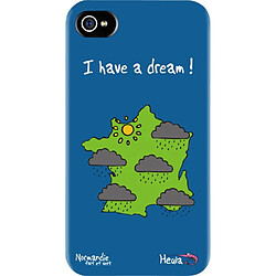 Coque rigide Hihihi Normandie I have a dream bleue pour Apple iPhone 4/4S