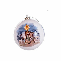 BigBuy Christmas Boules de Noël Multicouleur Papier Polyfoam Naissance/Crèche 7,5 x 7,5 x 7,5 cm (14 Unités)