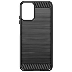 Avizar Coque pour Motorola Moto G34 5G Flexible Effet Carbone et Brossé Noir