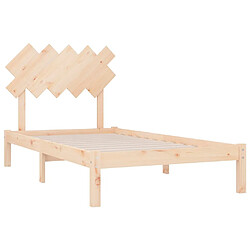 Avis vidaXL Cadre de lit sans matelas 100x200 cm bois massif