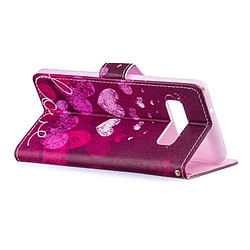 Wewoo étuis en cuir Coque Housse à rabat horizontal, motif lettres et cœur pour Galaxy S10, avec porte-cartes pas cher