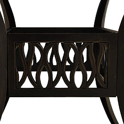 Avis vidaXL Table de jardin Bronze 90x90x73 cm Aluminium coulé