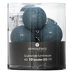 Avis Atmosphera, Createur D'Interieur Guirlande LED 10 boules - Bleu canard