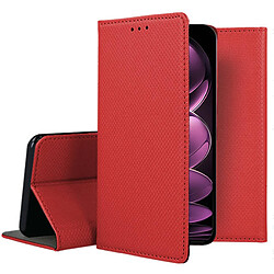 Htdmobiles Housse pour Xiaomi Redmi Note 12 Pro+ Plus 5G - etui coque pochette portefeuille + film ecran - ROUGE MAGNET